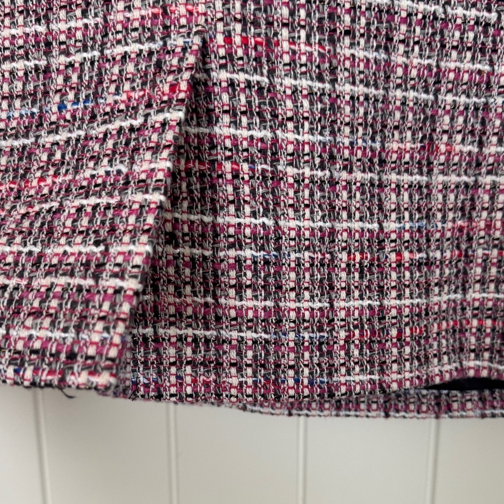 Bagatelle Collection Pink Plaid Tweed Blazer Jacket - Picture 5 of 16